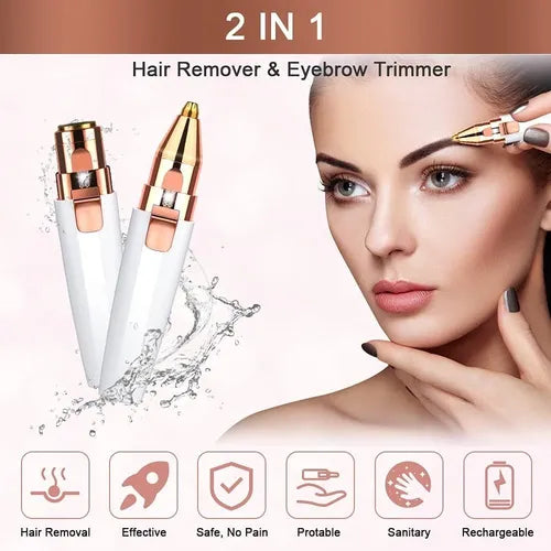Combo LuxeGlow® 2x1 - Depiladora facial y de cejas